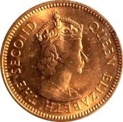 ½ Cent - Elizabeth II 1st portrait obverse image