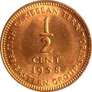 ½ Cent - Elizabeth II 1st portrait reverse image