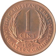 1 Cent - Elizabeth II 1st portrait reverse image