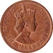 2 Cents - Elizabeth II 1st portrait obverse image