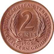 2 Cents - Elizabeth II 1st portrait reverse image