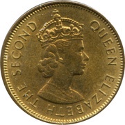 5 Cents - Elizabeth II 1st portrait obverse image