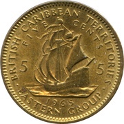 5 Cents - Elizabeth II 1st portrait reverse image