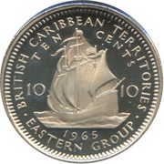 10 Cents - Elizabeth II 1st portrait reverse image