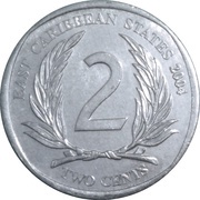 2 Cents - Elizabeth II 4th portrait reverse image