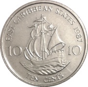 10 Cents - Elizabeth II 2nd portrait reverse image