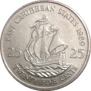 25 Cents - Elizabeth II 2nd portrait reverse image