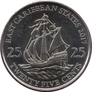 25 Cents - Elizabeth II 4th portrait reverse image