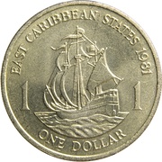 1 Dollar - Elizabeth II 2nd portrait reverse image
