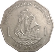 1 Dollar - Elizabeth II 2nd portrait reverse image