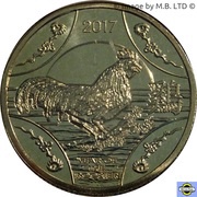 1 Dollar - Elizabeth II 4th Portrait - Year of the Rooster, Australia, 2017 reverse image