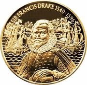 2 Dollars - Elizabeth II Sir Francis Drake, Eastern Caribbean States, 2003 reverse image