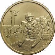 1 Dollar - Elizabeth II 4th Portrait - Lest We Forget - Intelligence Corps, Australia, 2017 reverse image