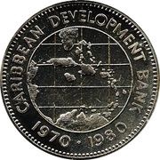 10 Dollars - Elizabeth II Caribbean Development Bank, Eastern Caribbean States, 1980 reverse image