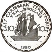 10 Dollars - Elizabeth II Caribbean Development Bank; Silver Proof Issue obverse image