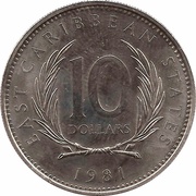 10 Dollars - Elizabeth II FAO, Eastern Caribbean States, 1981 reverse image
