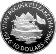 10 Dollars - Elizabeth II Royal Launch reverse image