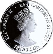 10 Dollars - Elizabeth II Inaugural Test Match Criquet obverse image