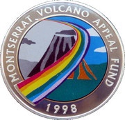 10 Dollars - Elizabeth II Montserrat Volcano Appeal Fund, Eastern Caribbean States, 1998 reverse image
