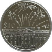 10 Dollars - Elizabeth II 50th Year of Reign of Queen Elizabeth II reverse image