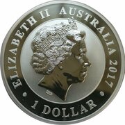 1 Dollar - Elizabeth II 4th Portrait - The Australian Stock Horse - Silver Bullion Coin obverse image