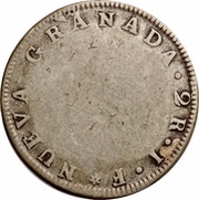 2 Reales Countermarked Coinage, Ecuador, 1819 reverse image