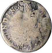 2 Reales Counterstamped, Ecuador, 1820-1821 reverse image