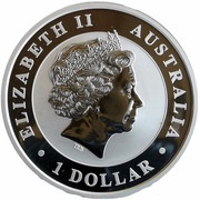 1 Dollar - Elizabeth II 4th Portrait - Australian Kookaburra obverse image