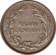 ½ Centavo reverse image