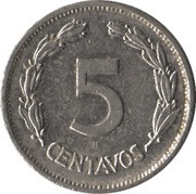 5 Centavos, Ecuador, 1937 reverse image