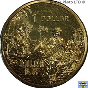 1 Dollar - Elizabeth II 4th Portrait - Milne Bay, Australia, 2017 reverse image