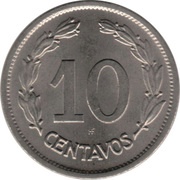 10 Centavos, Ecuador, 1937 reverse image