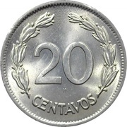 20 Centavos, Ecuador, 1937 reverse image