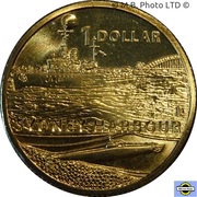 1 Dollar - Elizabeth II 4th Portrait - Sydney Harbour, Australia, 2017 reverse image