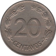 20 Centavos, Ecuador, 1946 reverse image