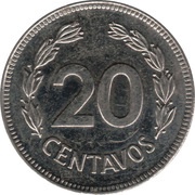 20 Centavos, Ecuador, 1975-1981 reverse image