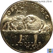 1 Dollar - Elizabeth II 4th Portrait - Possum Magic - Hush Visible Forever, Australia, 2017 reverse image