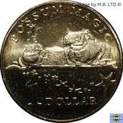 1 Dollar - Elizabeth II 4th Portrait - Possum Magic - Lamingtons are Magical, Australia, 2017 reverse image