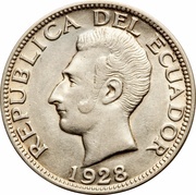 2 Sucres, Ecuador, 1928-1930 reverse image