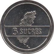 5 Sucres, Ecuador, 1988-1991 reverse image