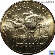 1 Dollar - Elizabeth II 4th Portrait - Possum Magic - Racing Across Australia, Australia, 2017 reverse image