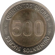 500 Sucres 70th Anniversary - Central Bank obverse image