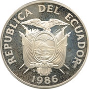 1000 Sucres FIFA World Championship 1986 obverse image