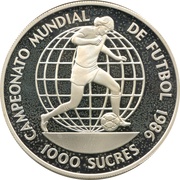 1000 Sucres FIFA World Championship 1986, Ecuador, 1986 reverse image