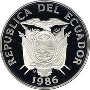 1000 Sucres 1986 FIFA World Cup obverse image