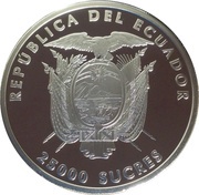 25 000 Sucres Quito - capital of culture obverse image