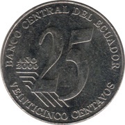 25 Centavos reverse image