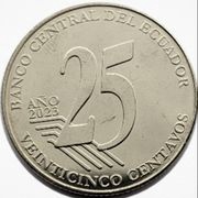 25 Centavos Jorge Icaza reverse image
