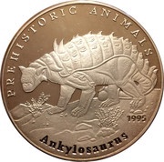 500 Afghanis Ankylosaurus, Afghanistan, 1995 reverse image