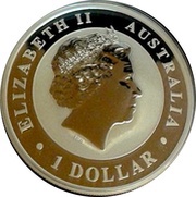 1 Dollar - Elizabeth II 4th Portrait - Australian Kangaroo - Proof Gilded obverse image
